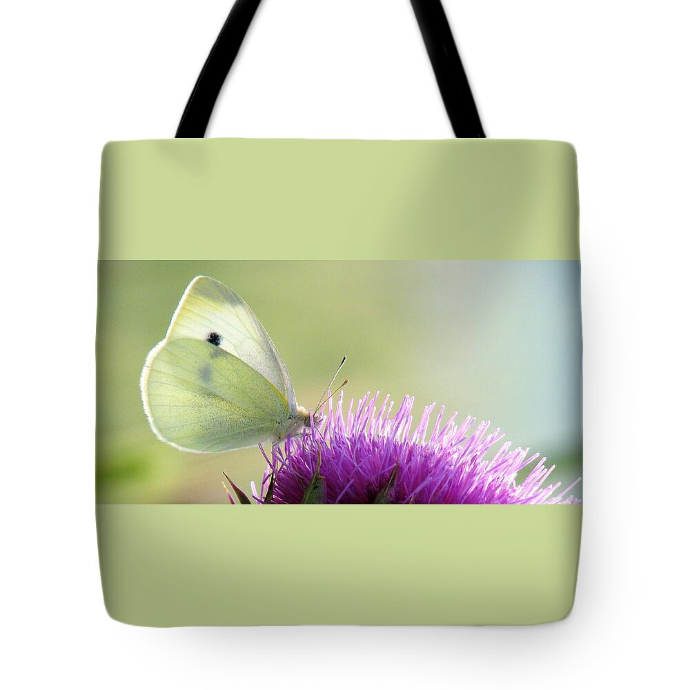 Thistle Tote Bag featuring the photograph Sunrise In The Thistle Fields by Angela Davies