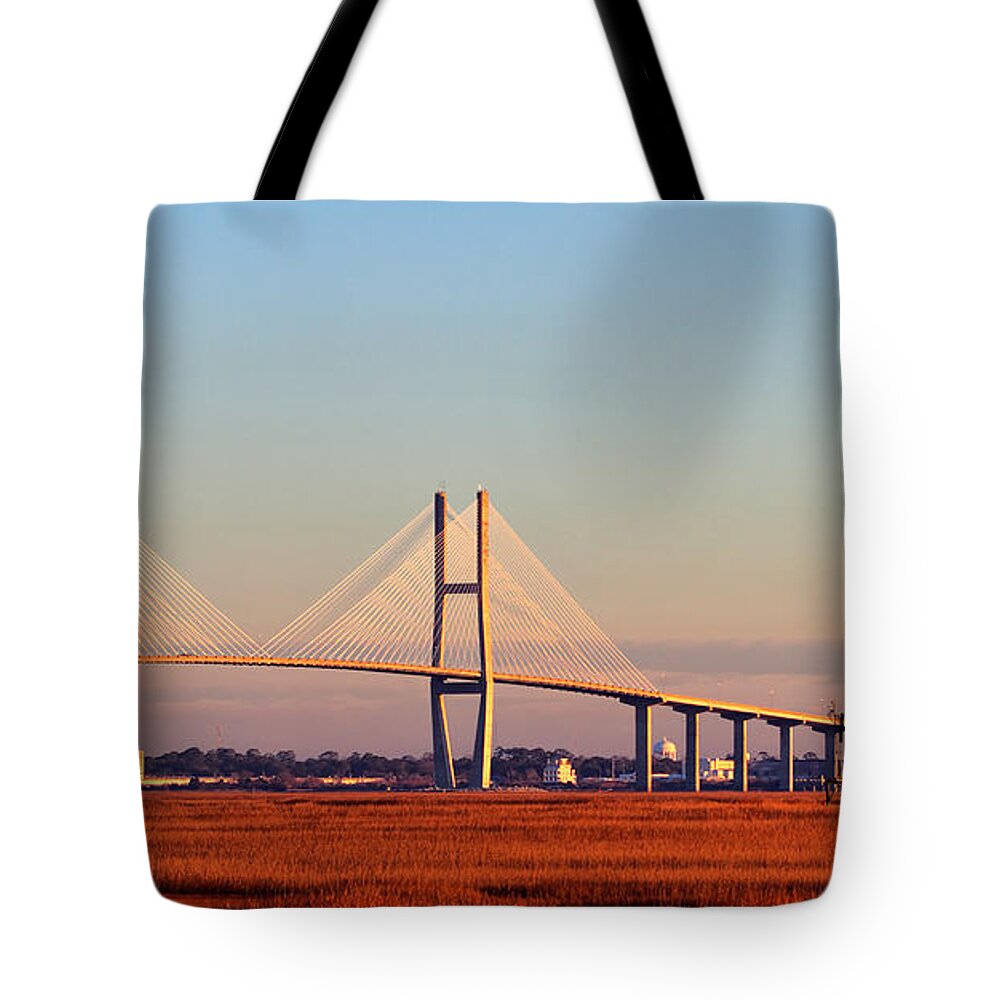 Sunrise Tote Bag featuring the photograph Sunrise on Sydney by Farol Tomson
