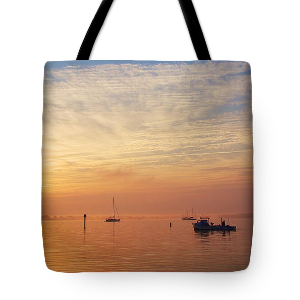 Beauty Tote Bag featuring the photograph Sunrise on the Chesapeake Bay by David Kay