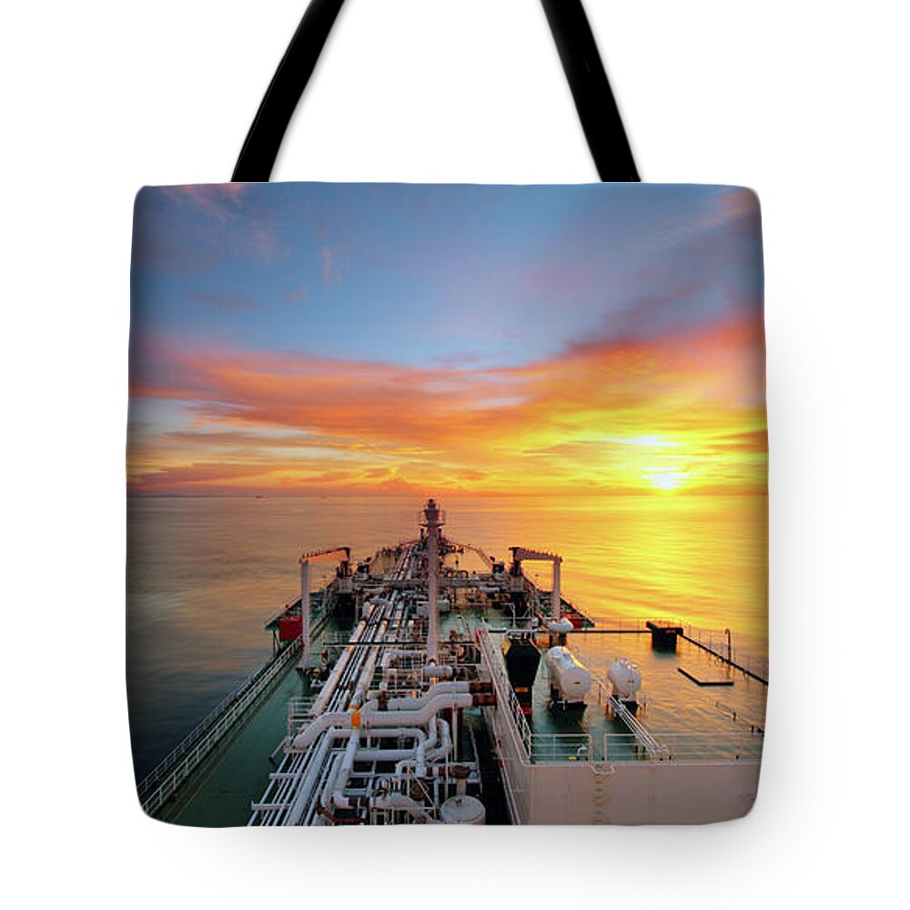 Tranquility Tote Bag featuring the photograph Sunset At Bintulu, Sarawak by Mohd Jerald Pinto