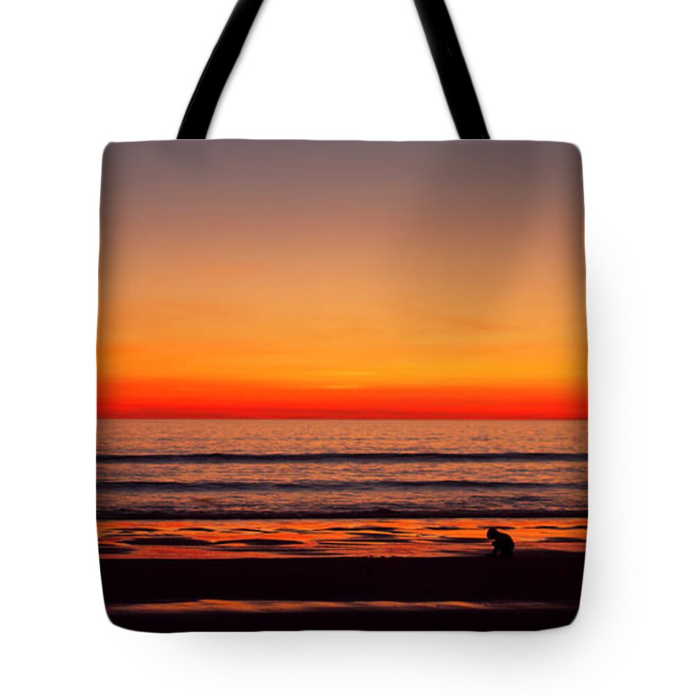 Tranquility Tote Bag featuring the photograph Sunset At Cable Beach by Timothylui1105