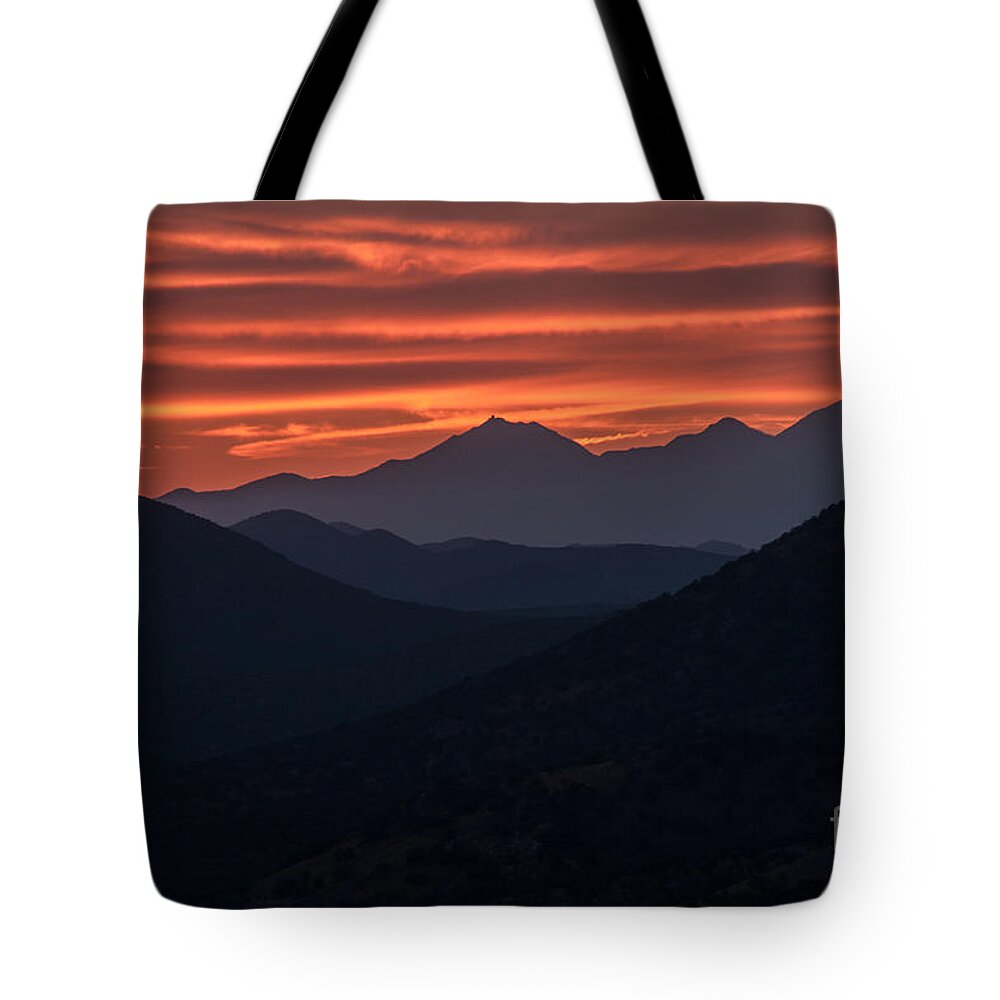 Al Andersen Tote Bag featuring the photograph Sunset At Montezuma Pass by Al Andersen