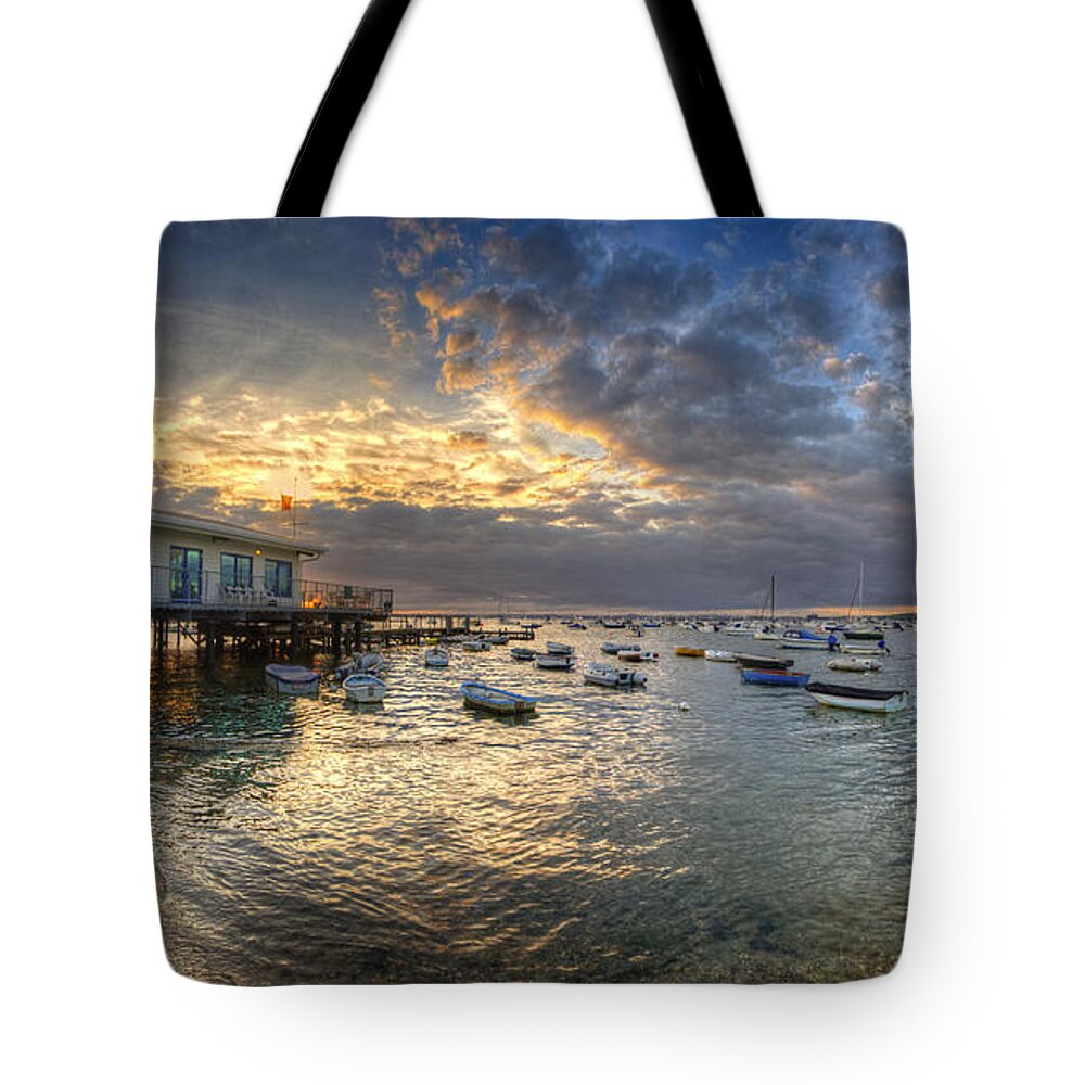 Yhun Suarez Tote Bag featuring the photograph Sunset At Poole by Yhun Suarez