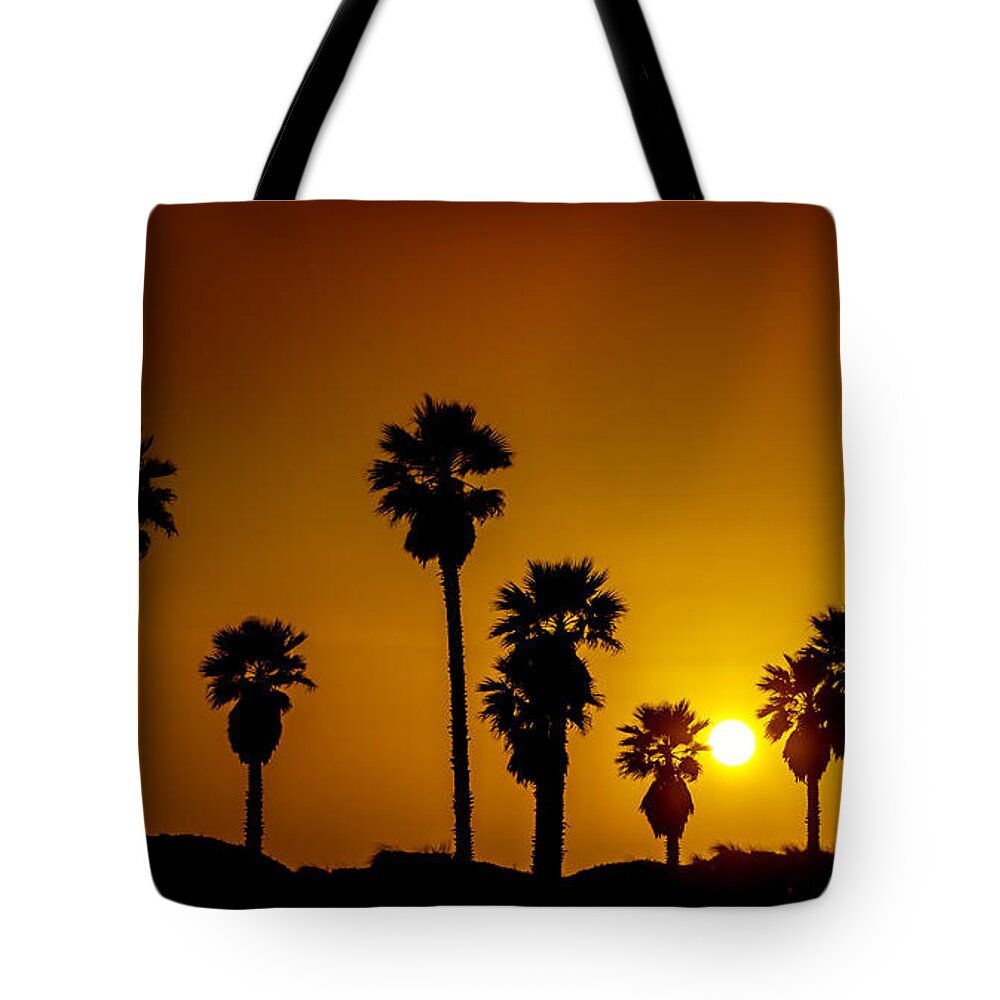 Sunset Tote Bag featuring the photograph Sunset at the Beach Large Canvas Art, Canvas Print, Large Art, Large Wall Decor, Home Decor by David Millenheft