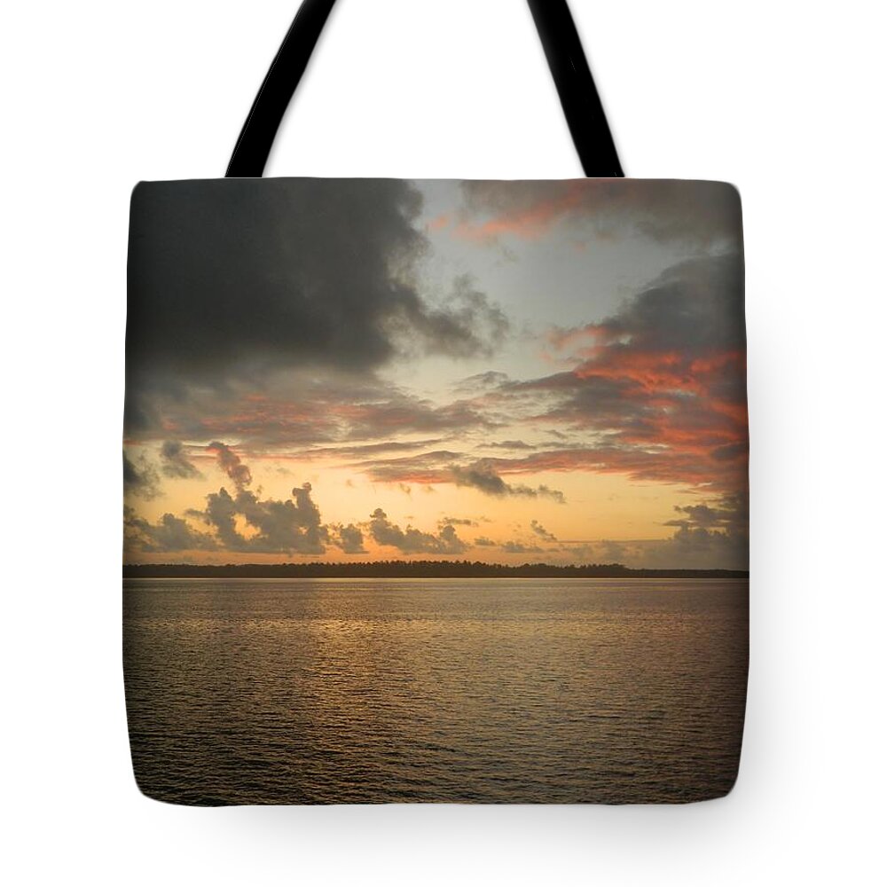 Sunset Tote Bag featuring the photograph Sunset Before Funnel Cloud 5 by Gallery Of Hope 