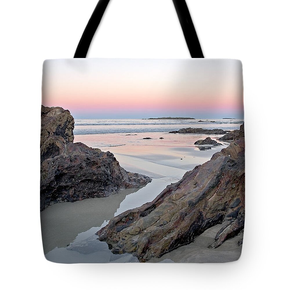Beach Tote Bag featuring the photograph Sunset Denhams Beach. by Steven Ralser