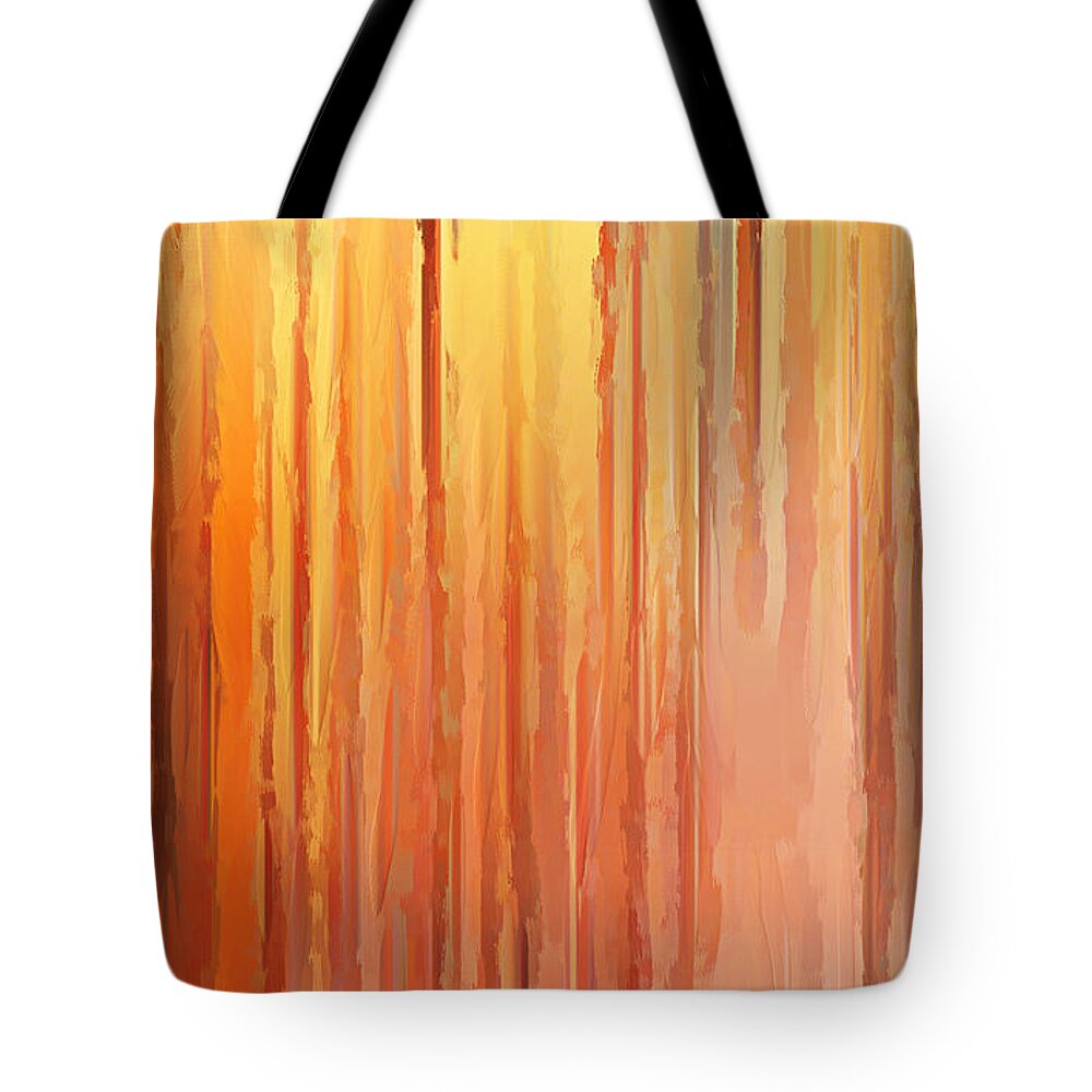 Orange Tote Bag featuring the painting Sunset Infinity by Lourry Legarde