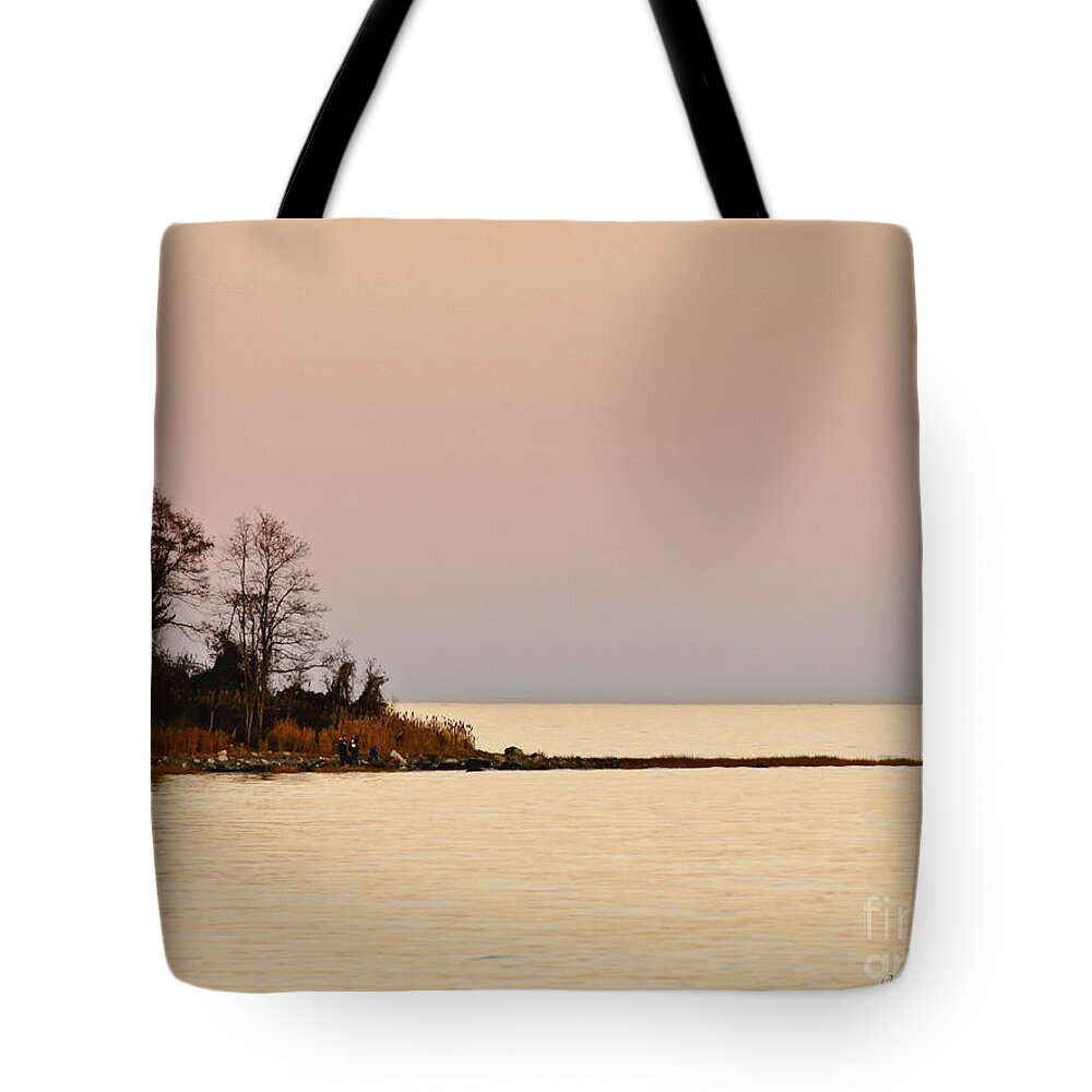 Sunset Tote Bag featuring the photograph Sunset into a Peaceful Life by Carol F Austin