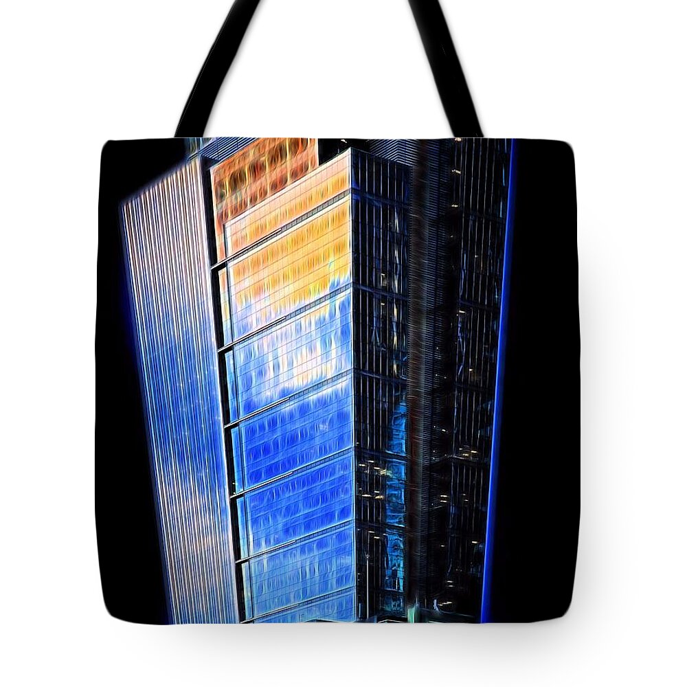 Building Tote Bag featuring the painting Sunset by Jon Volden