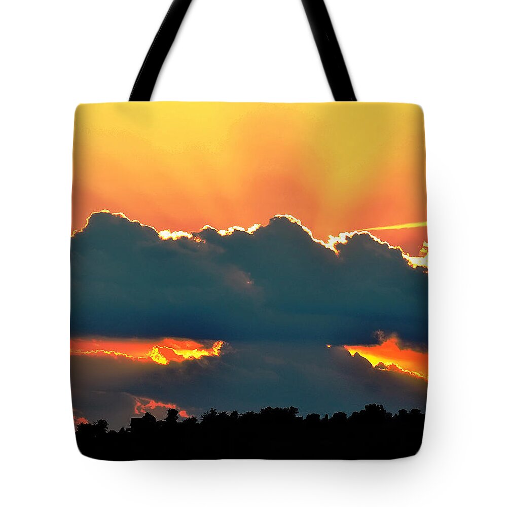 Landscape Tote Bag featuring the photograph Sunset Over Southern Ohio by Flees Photos