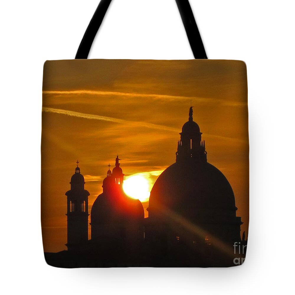Sunset Tote Bag featuring the photograph Sunset Over Venice by Marguerita Tan