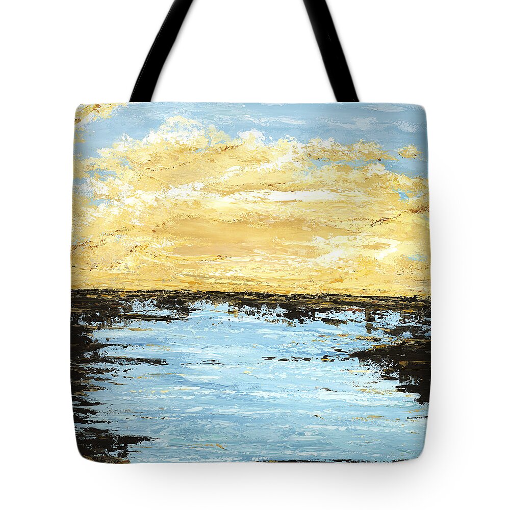 Ocean Tote Bag featuring the painting Sunset Plunge by Tamara Nelson