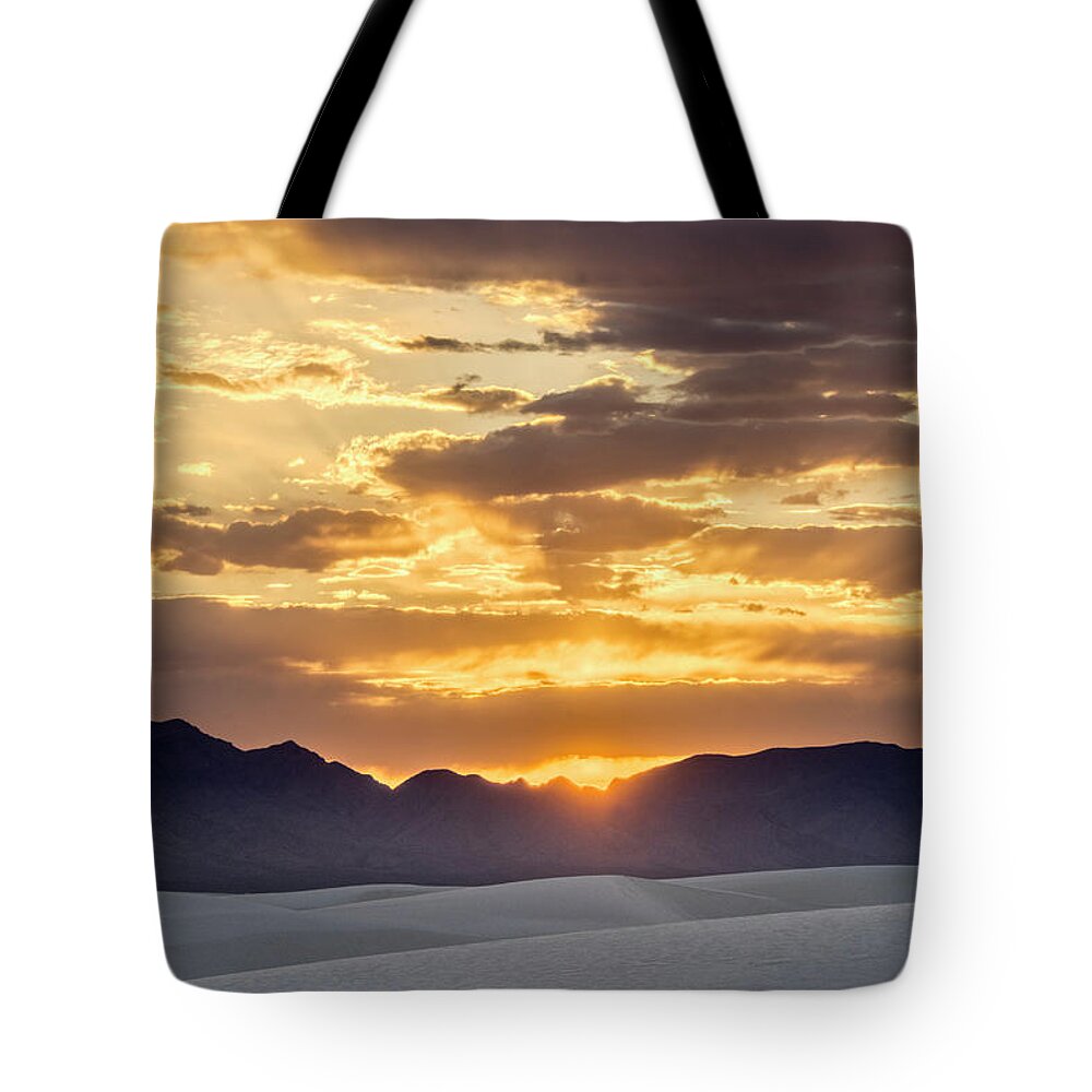 Tranquility Tote Bag featuring the photograph Sunset Sky Over San Andreas Mountains by Don Smith