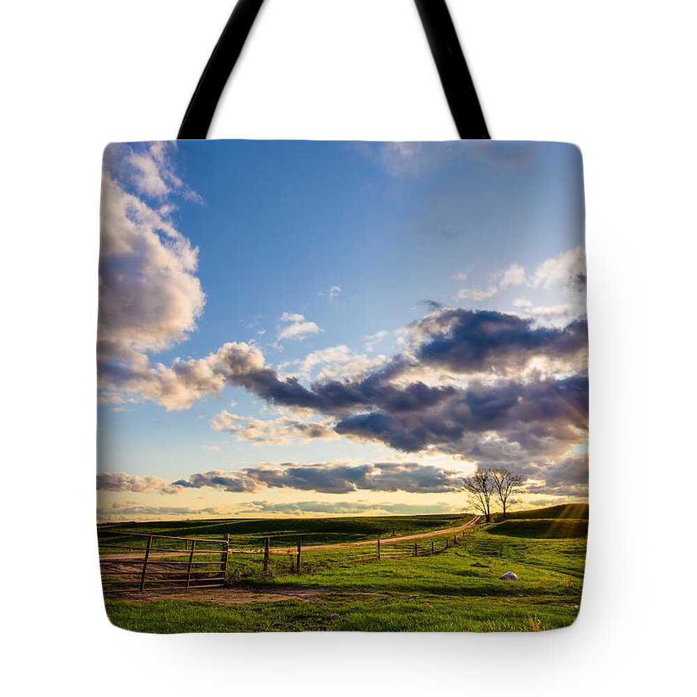 Sunset Sonata Tote Bag featuring the photograph Sunset Sonata by Adam Mateo Fierro