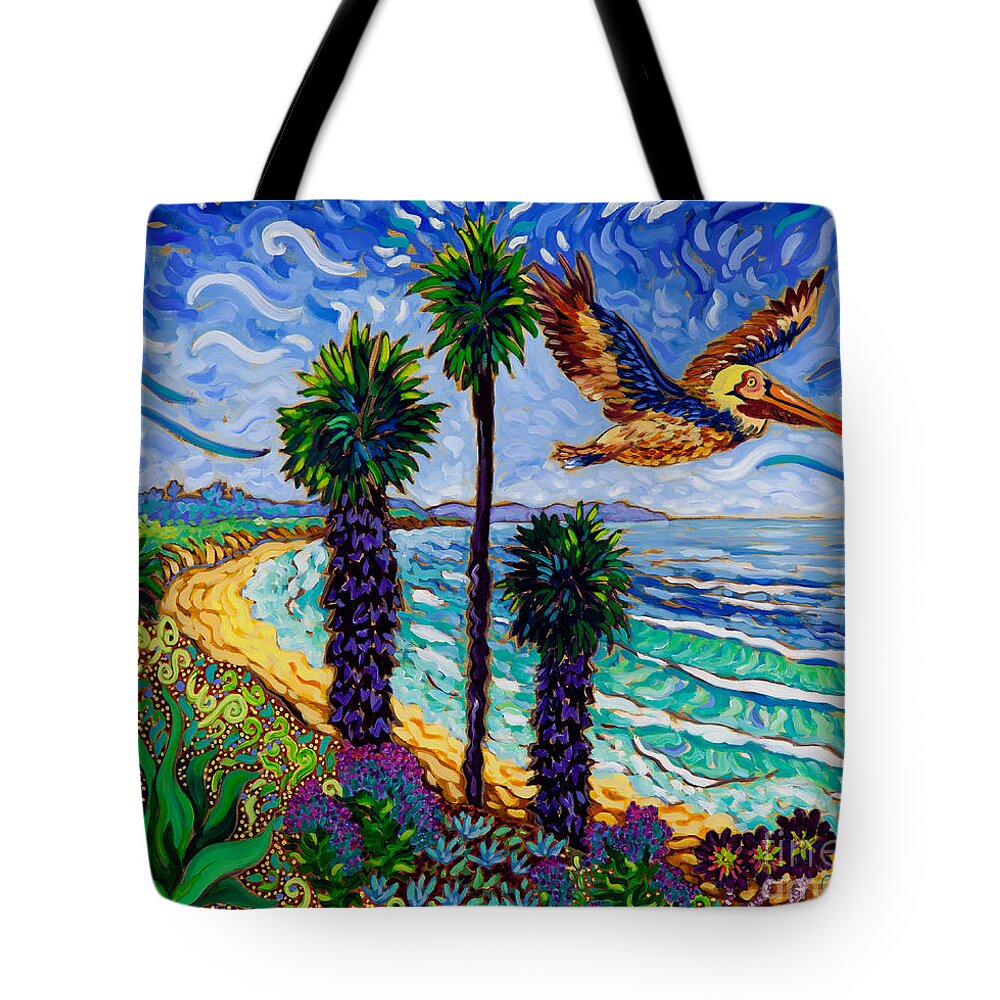 Encinitas Tote Bag featuring the painting Surf Sup by Cathy Carey