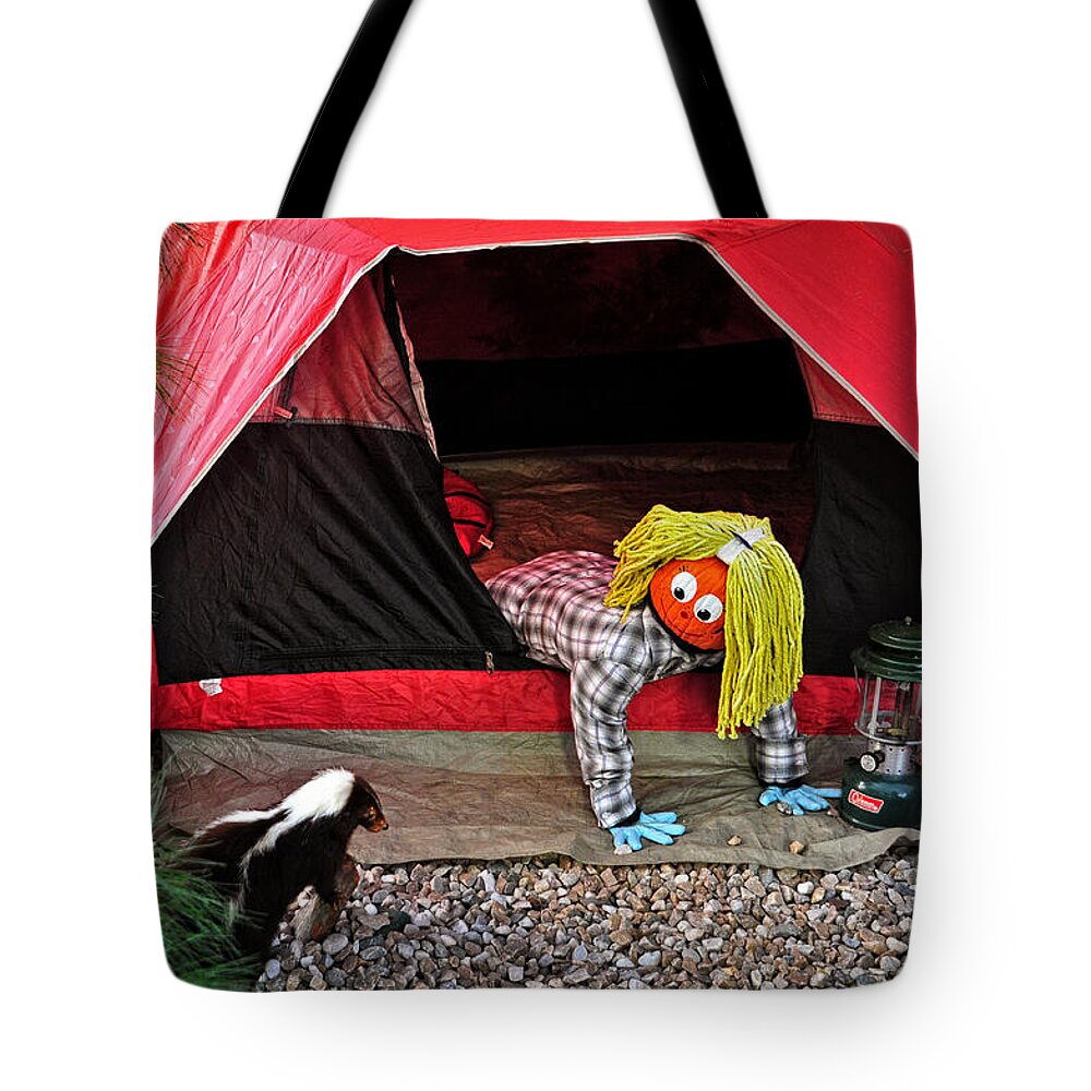 Camp Tote Bag featuring the photograph Surprise Visitor by Mike Martin