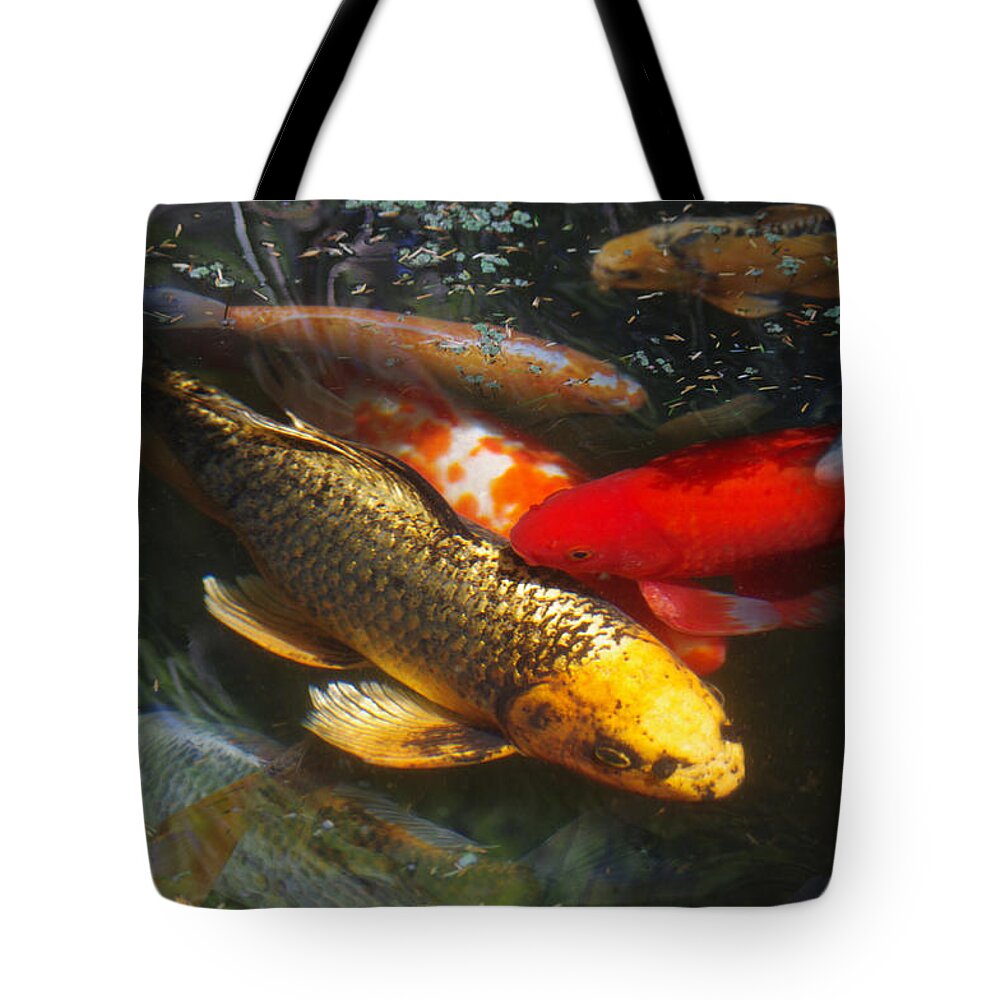 Fish Tote Bag featuring the photograph Surreal Fishpond by Adria Trail