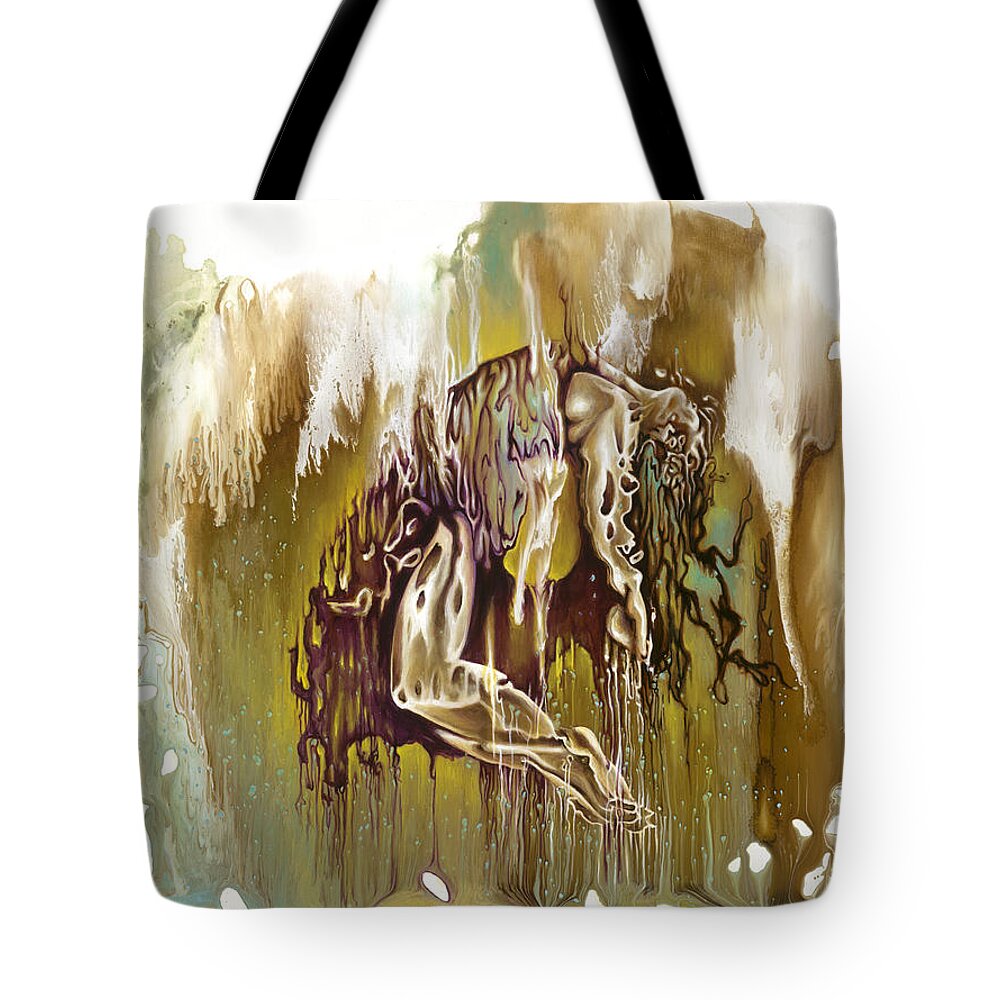 Surrender Tote Bag featuring the painting Surrender by Karina Llergo