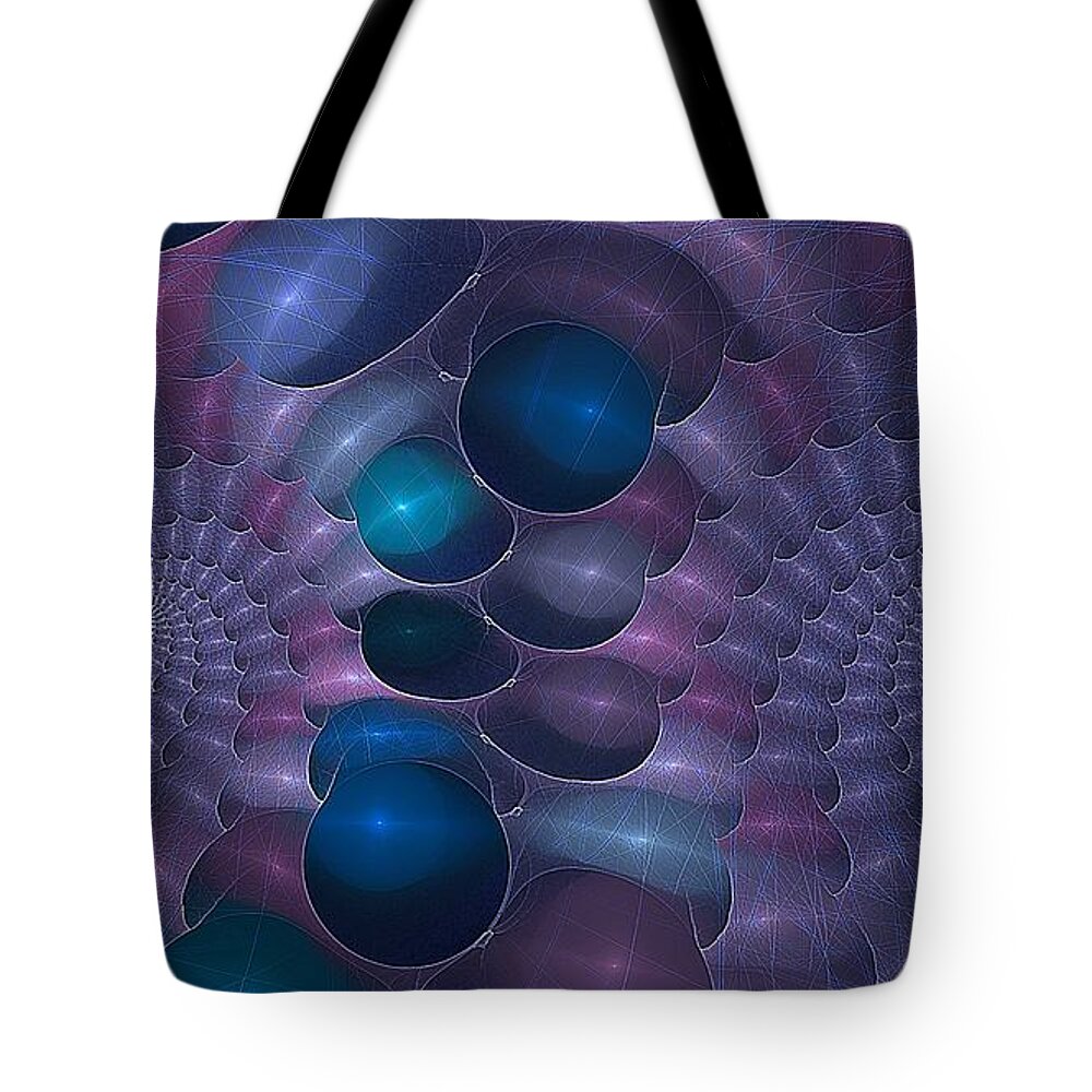 Matrix Tote Bag featuring the digital art Swallow the Blue Pill by Doug Morgan