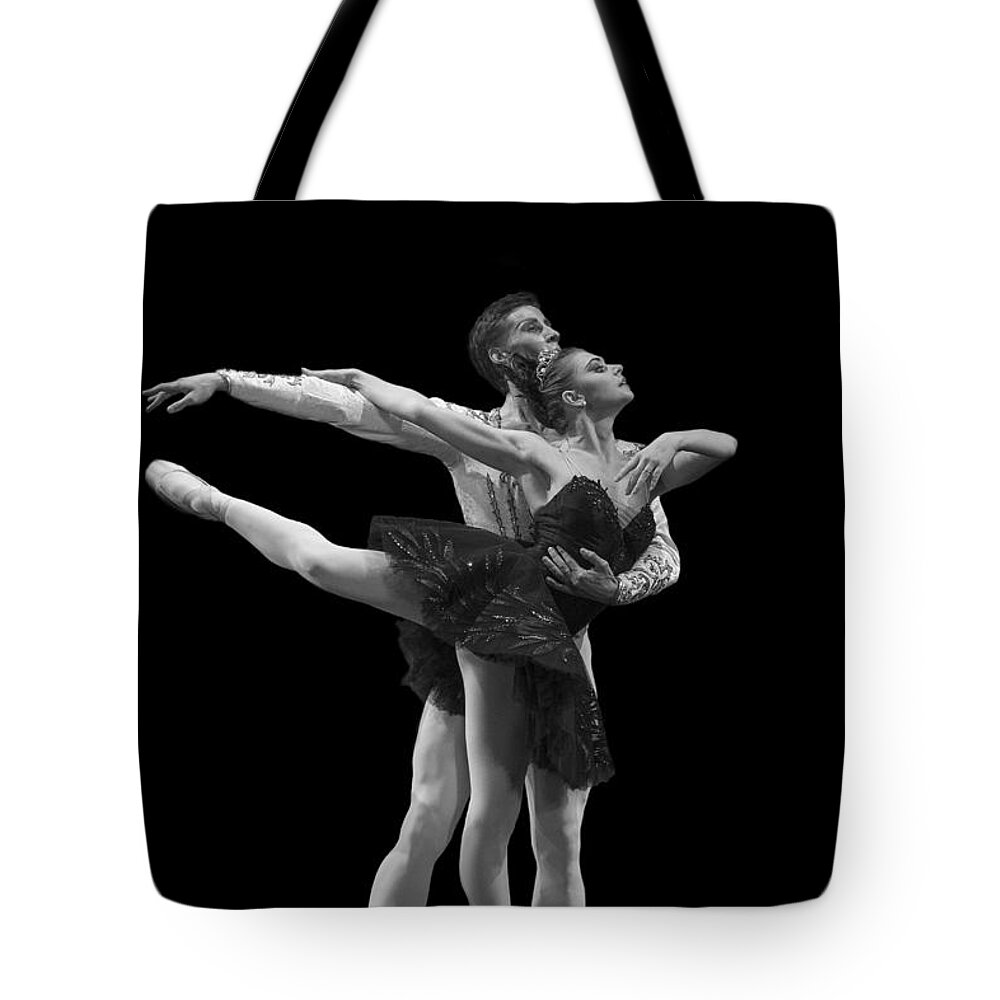 Hermitage Tote Bag featuring the photograph Swan Lake Black Adagio Russia by Clare Bambers