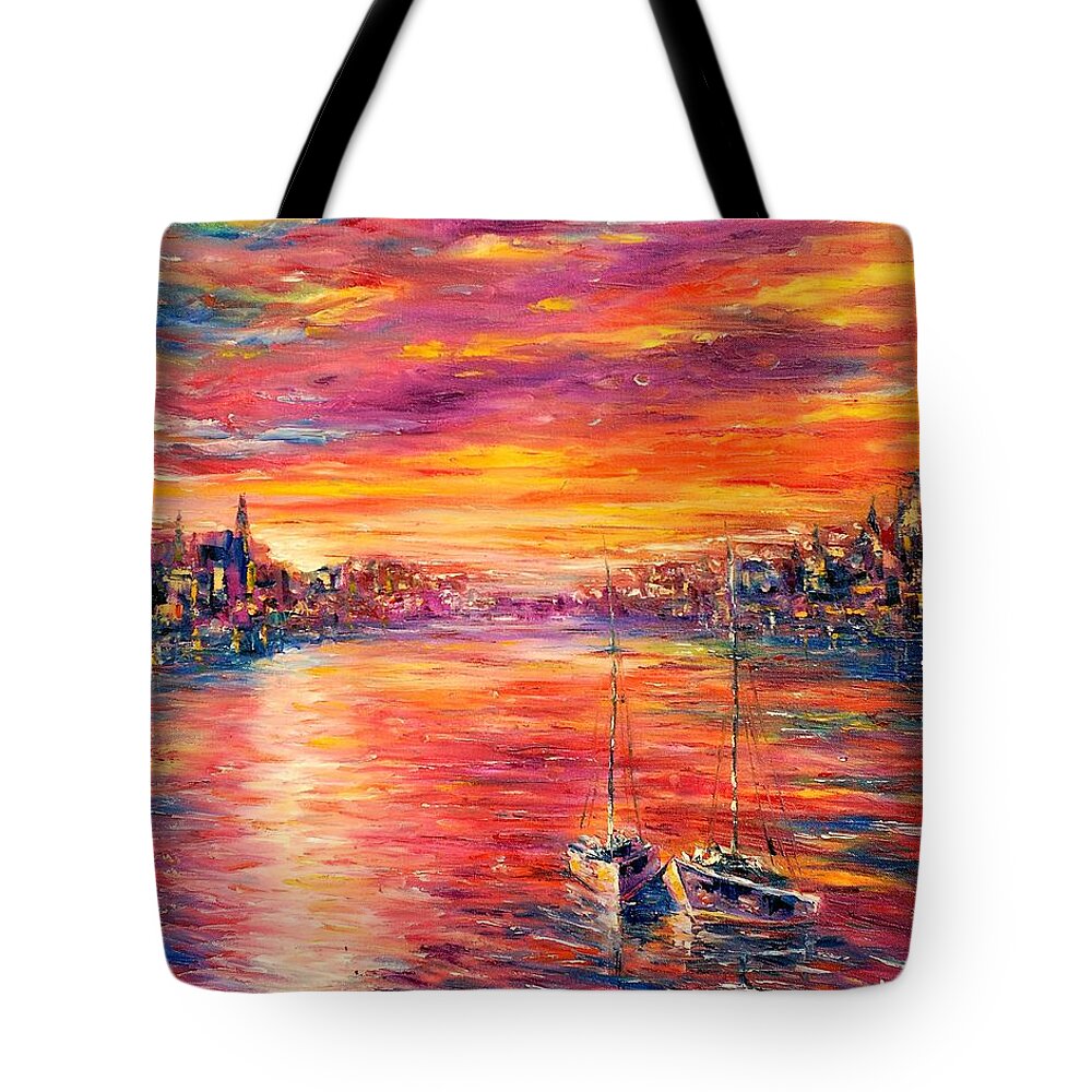 Contemporary Impressionism Tote Bag featuring the painting Sweet Dreams Honey by Helen Kagan