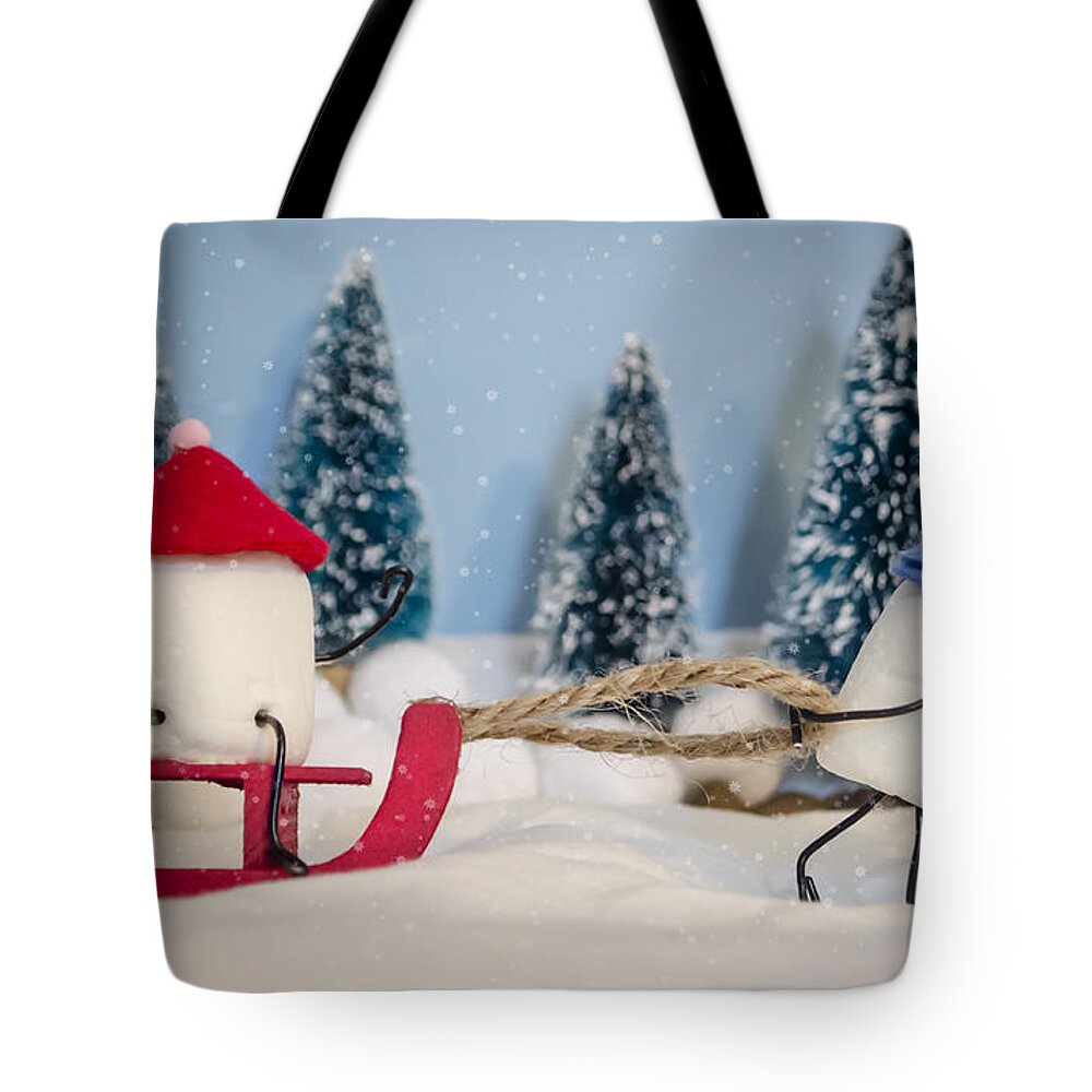 Sleigh Tote Bag featuring the photograph Sweet Sleigh Ride by Heather Applegate