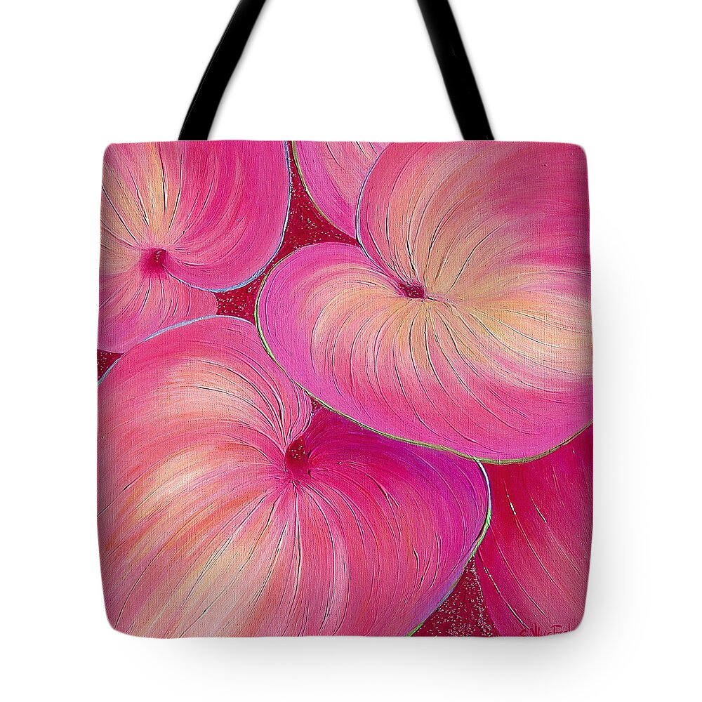 Hosta Tote Bag featuring the painting Sweet Tarts II by Sandi Whetzel