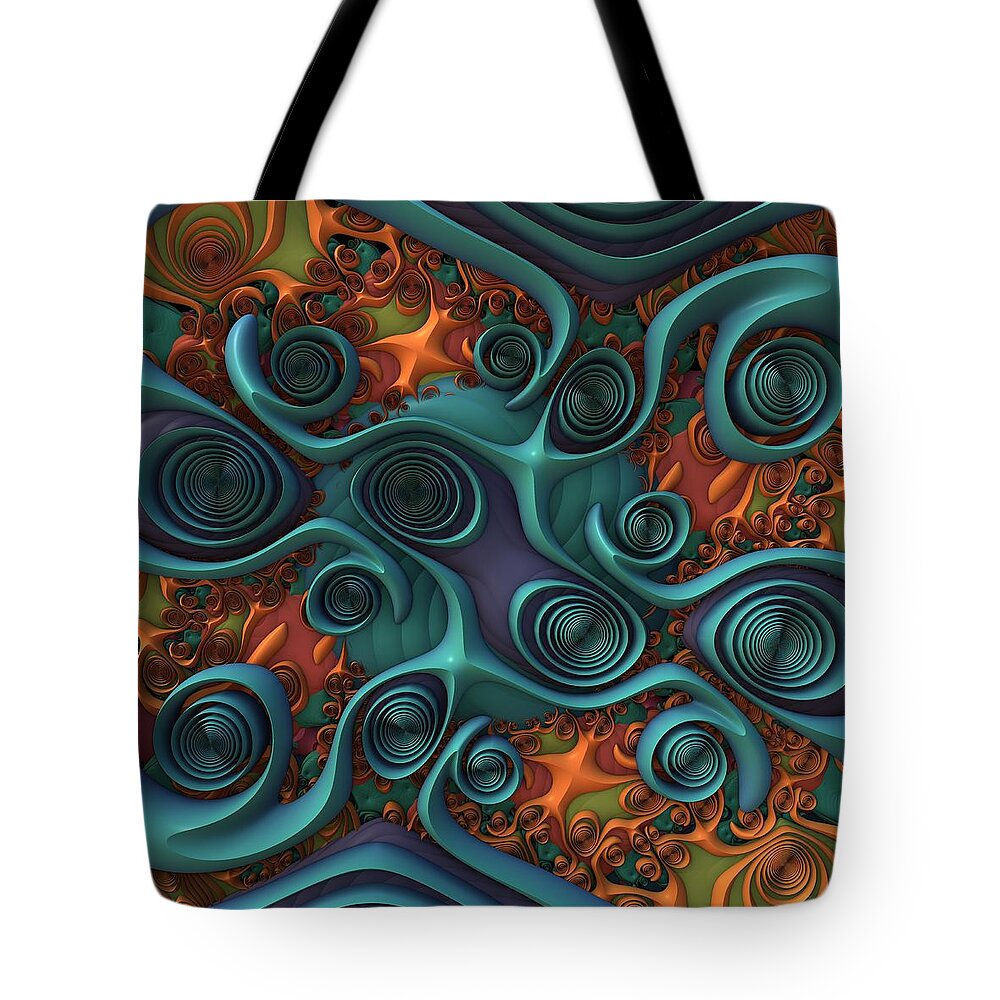 Swirl Tote Bag featuring the digital art Swirl Central by Lyle Hatch