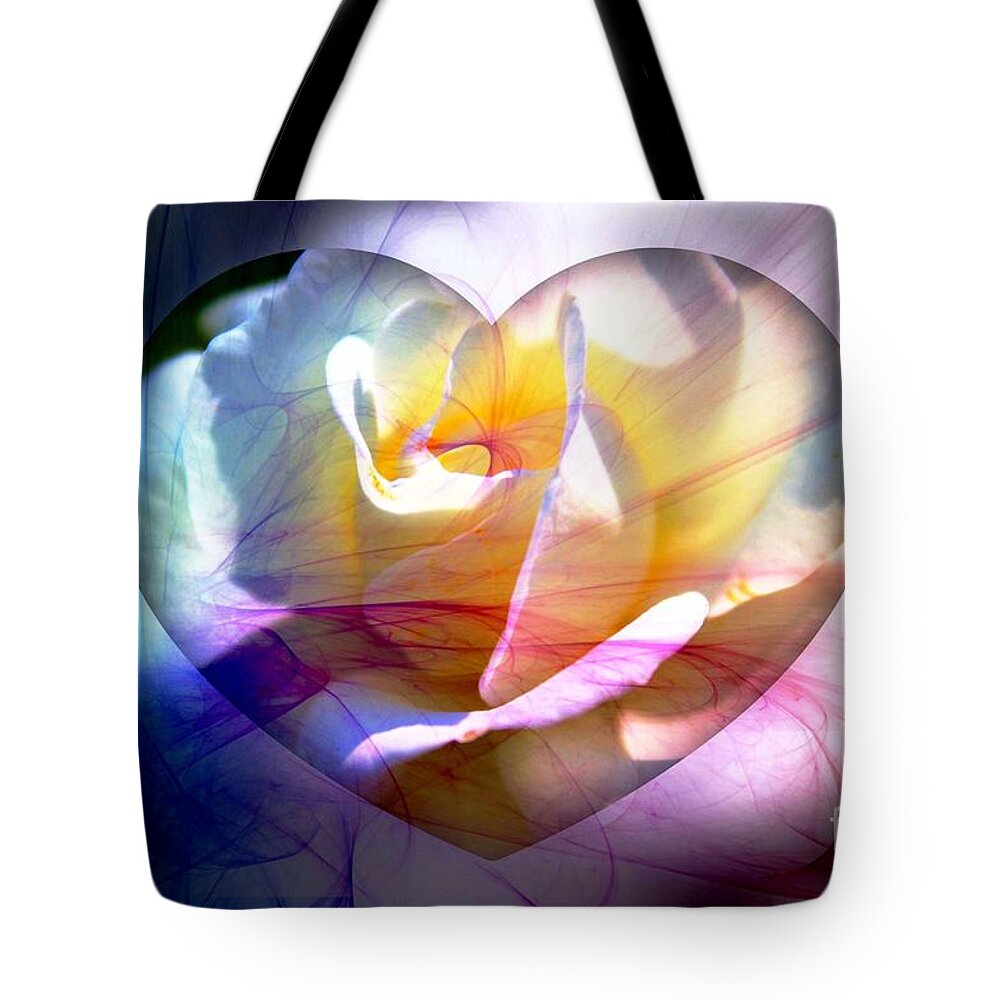 Heart Tote Bag featuring the photograph Swirls of Love And Hope by Judy Palkimas