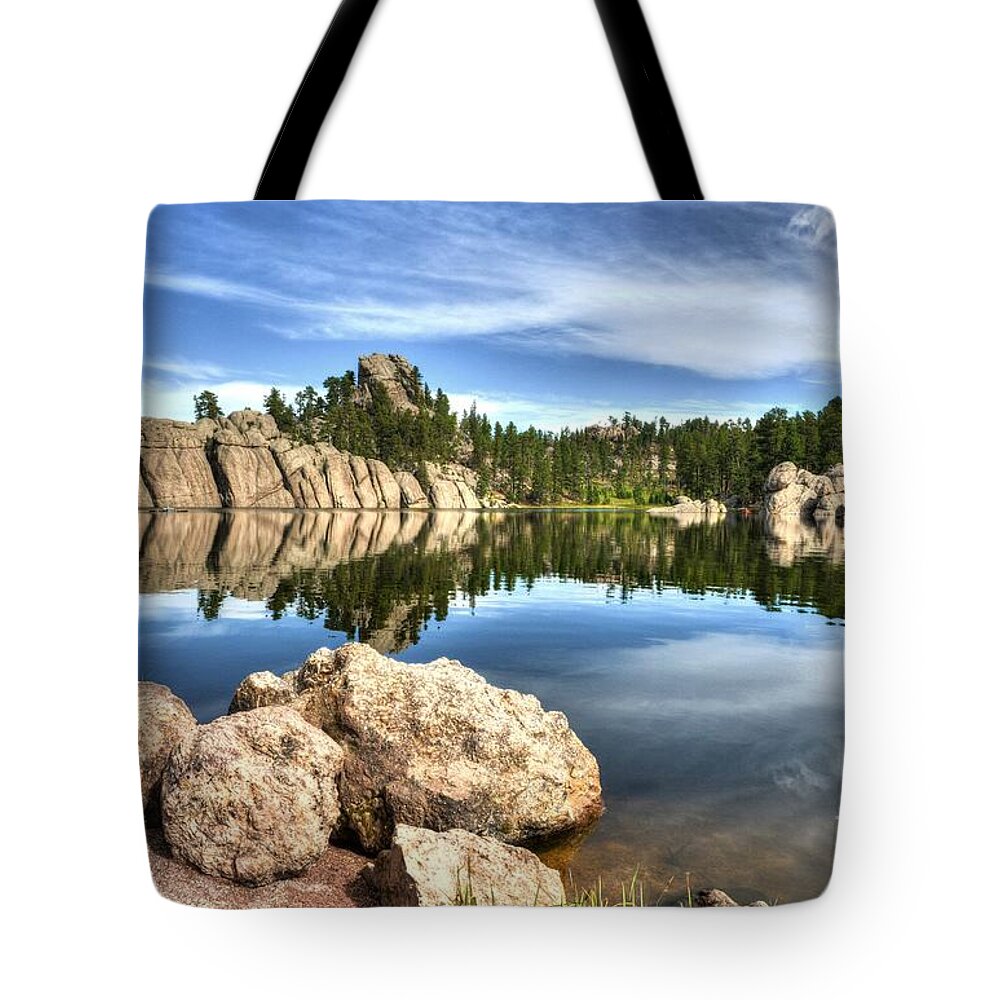 South Dakota Tote Bag featuring the photograph Sylvan Lake Reflections 2 by Mel Steinhauer