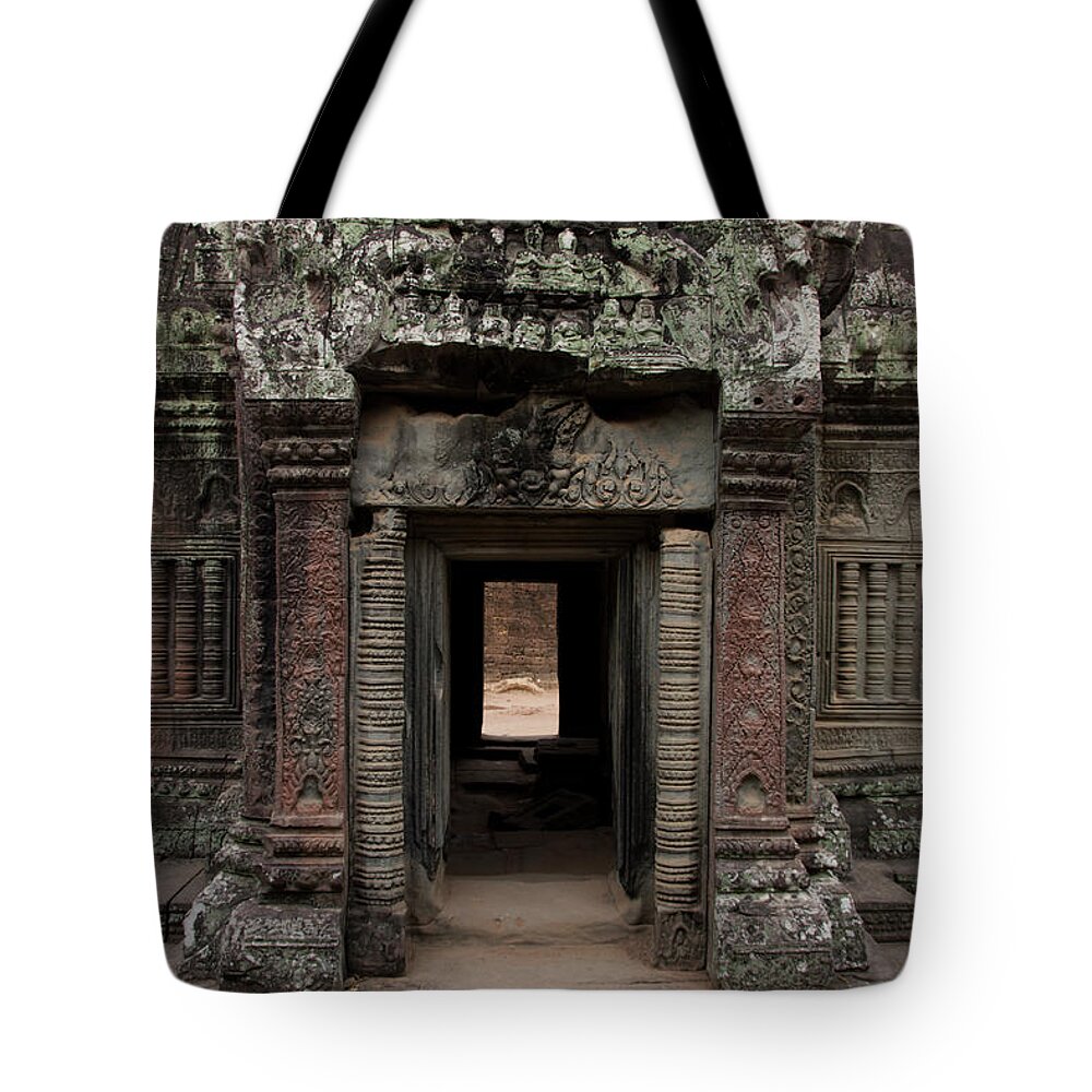 Tranquility Tote Bag featuring the photograph Ta Prohm Temple, Angkor, Cambodia by Pawel Toczynski