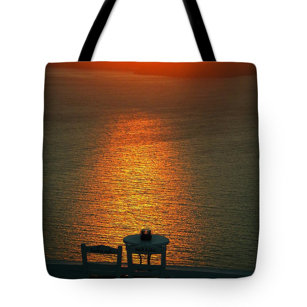 Colette Tote Bag featuring the photograph Table For Two by Colette V Hera Guggenheim