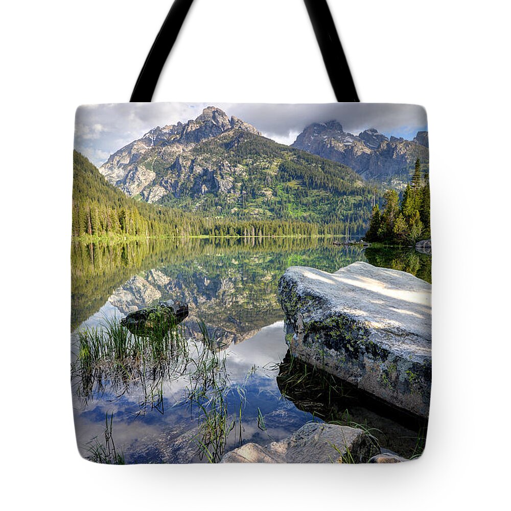Taggart Tote Bag featuring the photograph Taggart Lake Grand Teton National Park by Gary Whitton