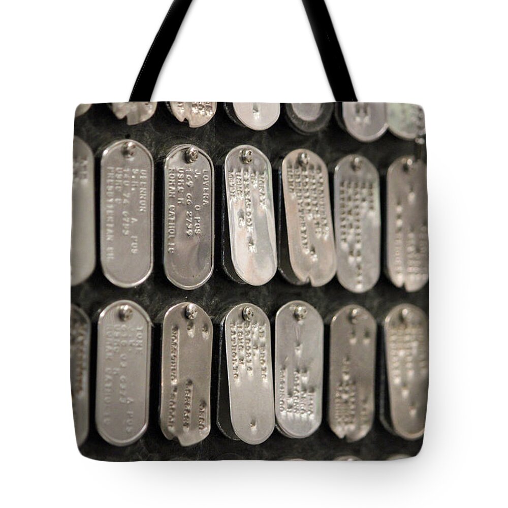 Tags Tote Bag featuring the photograph Tags by Jewels Hamrick