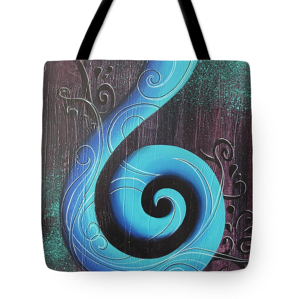 Reina Tote Bag featuring the painting Tahi by Reina Cottier