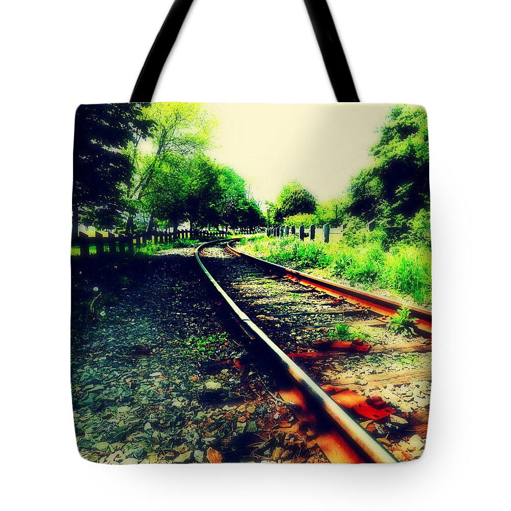 Railway Tote Bag featuring the photograph Take Me Home by Zinvolle Art