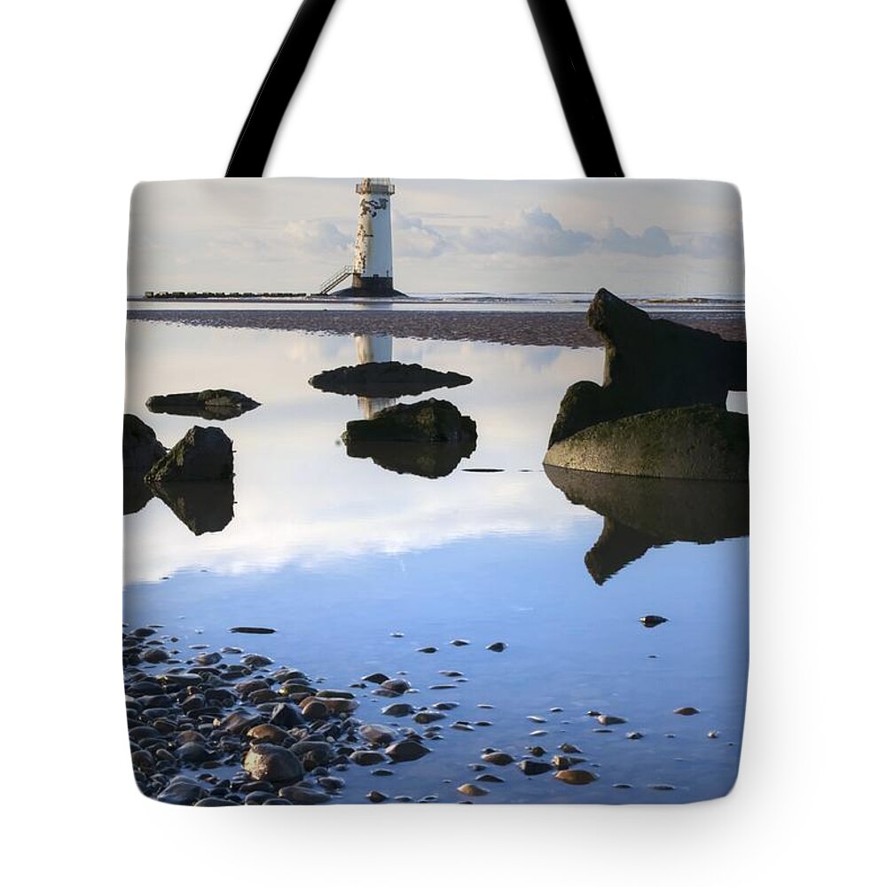 Talacer Tote Bag featuring the photograph Talacer abandoned lighthouse by Spikey Mouse Photography