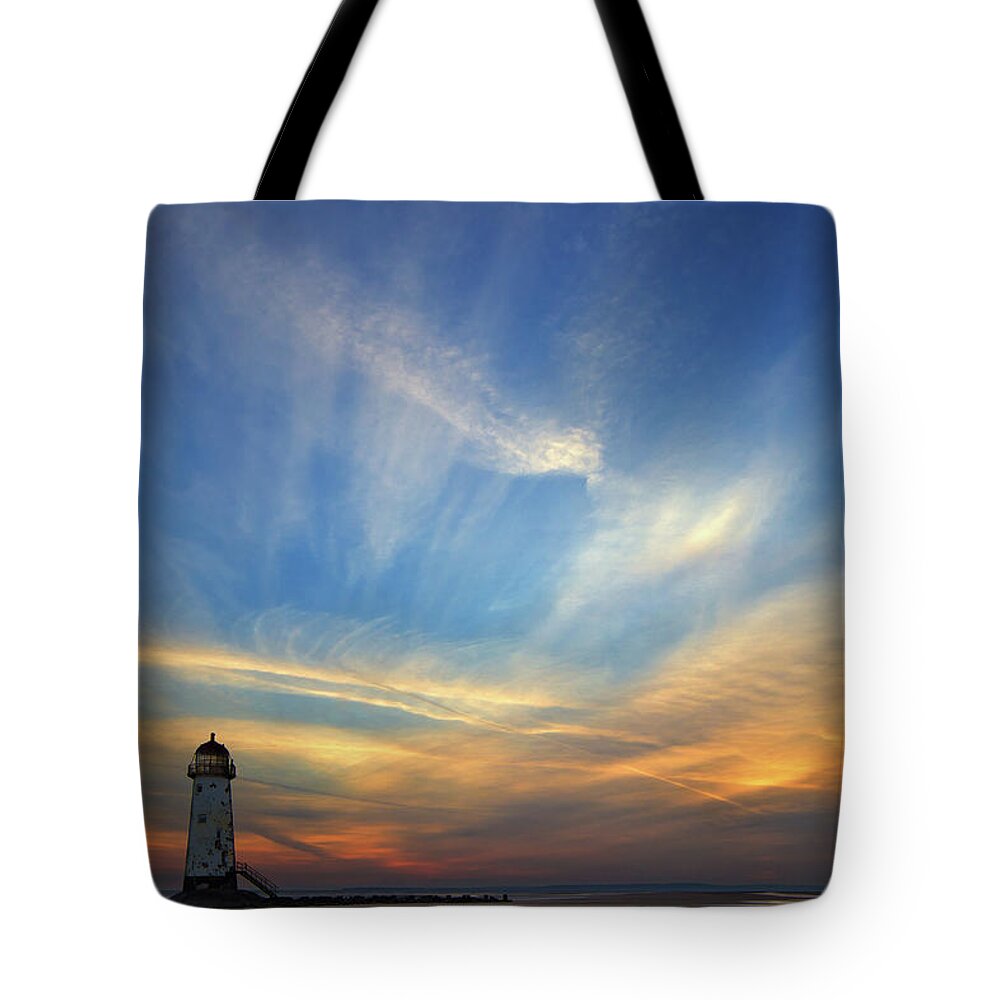Tranquility Tote Bag featuring the photograph Talacre Beach by Chris Conway