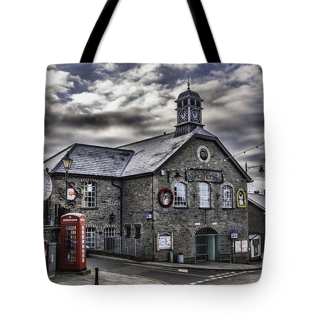 Talgarth Tote Bag featuring the photograph Talgarth Town Hall 3 by Steve Purnell