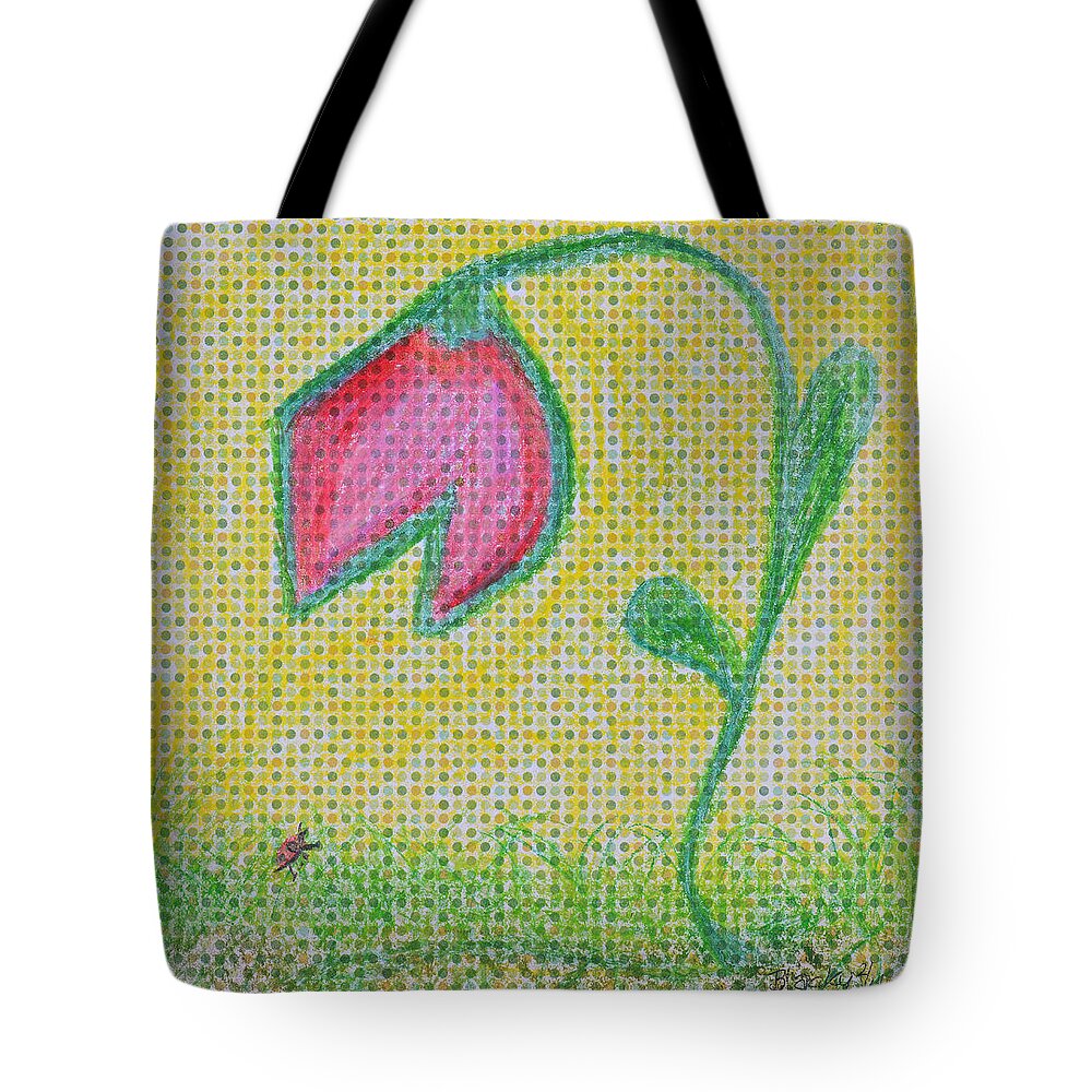 Garden Tote Bag featuring the painting Talking In The Garden by Donna Blackhall