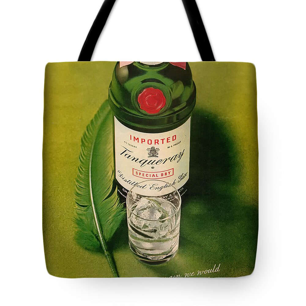 Tanqueray Tote Bag featuring the digital art Tanqueray Gin by Tanqueray Gin