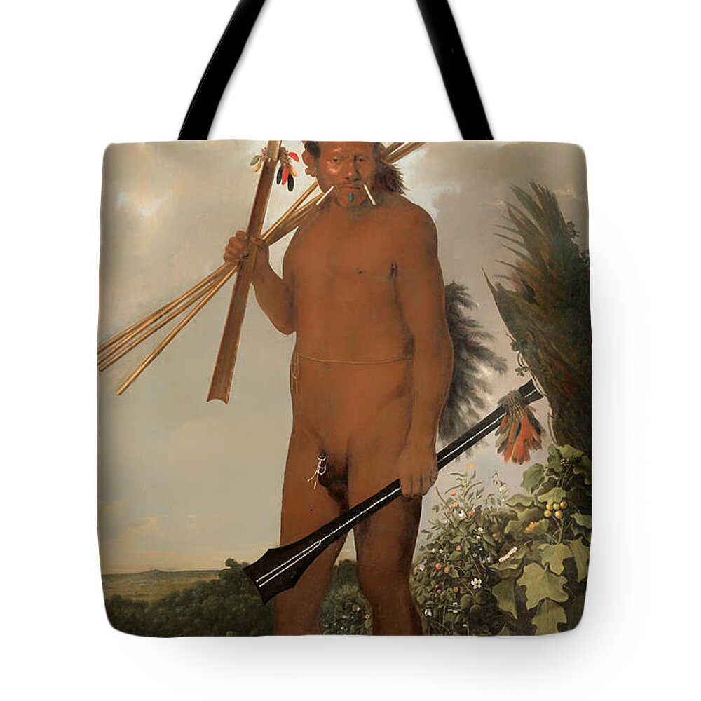 Painting Tote Bag featuring the painting Tarairui Man by Mountain Dreams