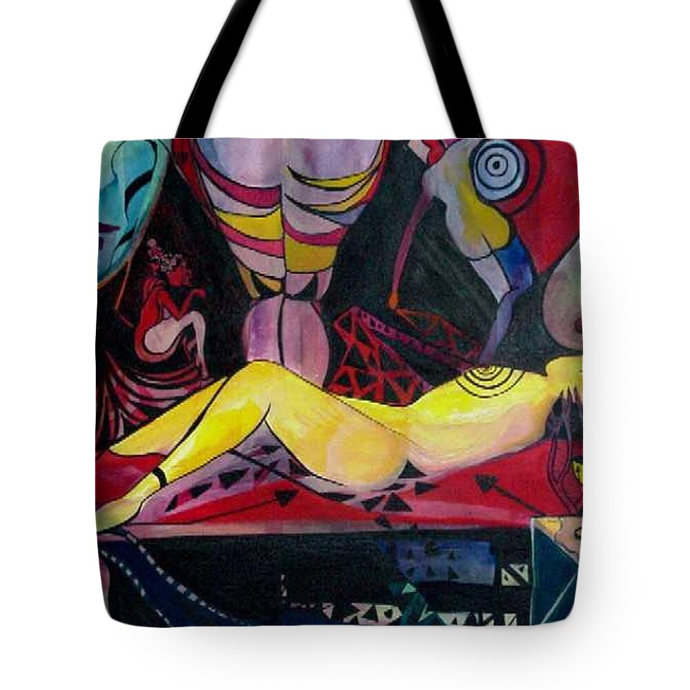 Women Tote Bag featuring the painting Target Practice by Carolyn LeGrand