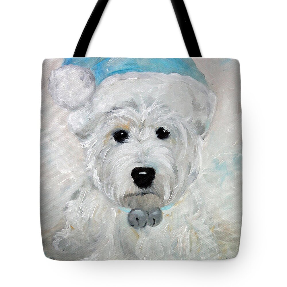Santa Claus Tote Bag featuring the painting Tarheel Santa by Mary Sparrow
