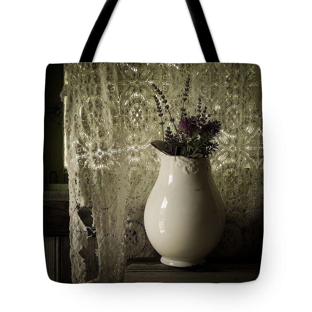 Lavender Tote Bag featuring the photograph Tattered by Amy Weiss