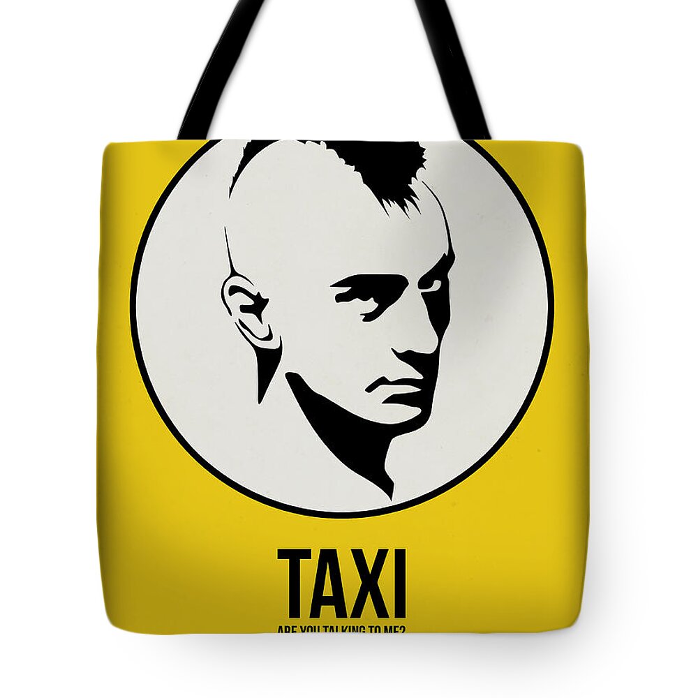 Movies Tote Bag featuring the digital art Taxi Poster 1 by Naxart Studio