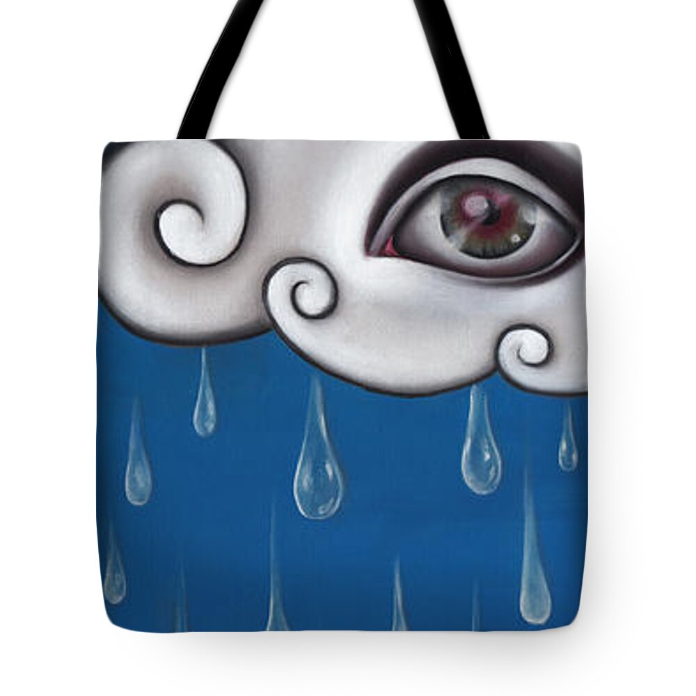 Cloud Tote Bag featuring the painting Tear of a Cloud by Abril Andrade
