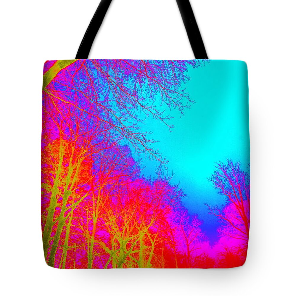 Trees Tote Bag featuring the photograph Technicolor Fantasy by Pamela Hyde Wilson