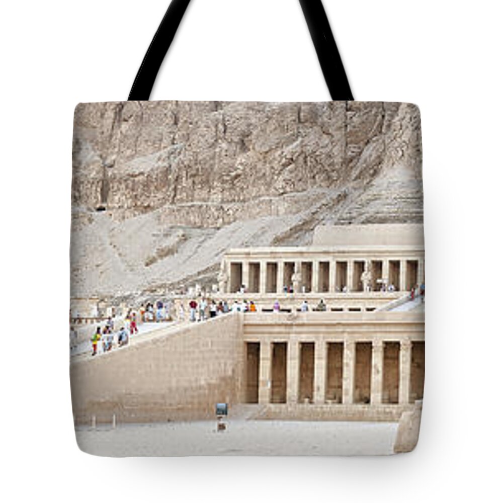Valley Tote Bag featuring the photograph Temple of Hatsepsut in Egypt by Sophie McAulay