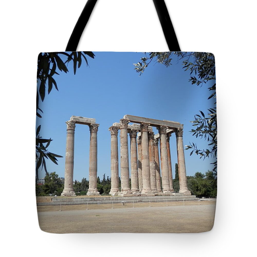 Zeus Temple Tote Bag featuring the photograph Temple of Zeus by Pema Hou